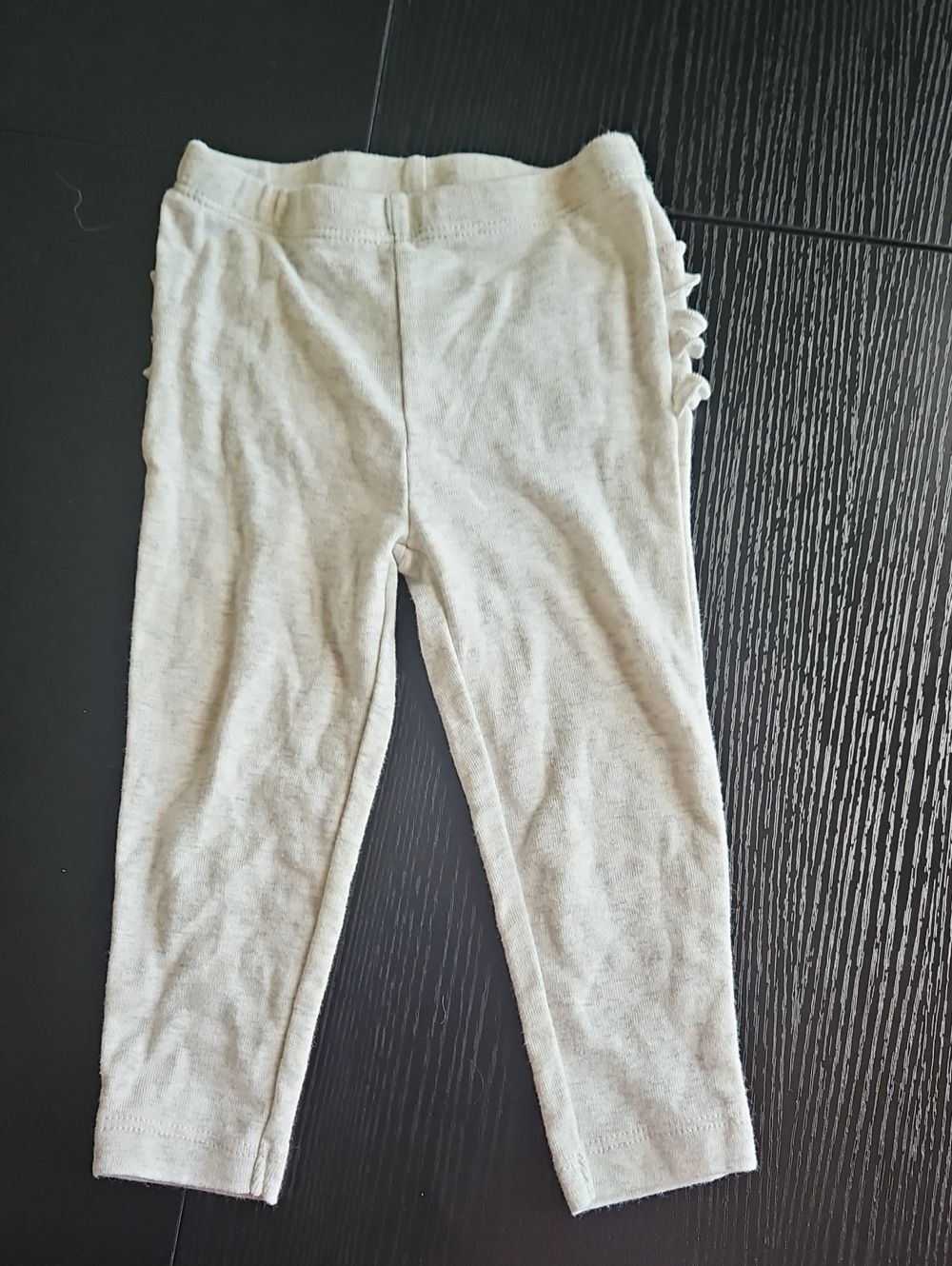 Carter's Cream Ruffle-Side Girls Leggings